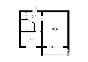 1-к квартира, на длительный срок, 31м2, 2/5 этаж