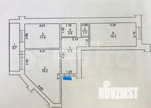 2-к квартира, на длительный срок, 58м2, 7/9 этаж