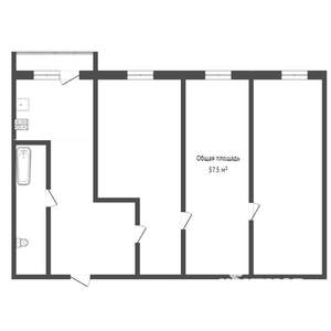3-к квартира, на длительный срок, 59м2, 8/9 этаж