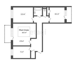 3-к квартира, на длительный срок, 65м2, 7/9 этаж