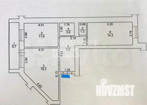 2-к квартира, на длительный срок, 58м2, 7/9 этаж
