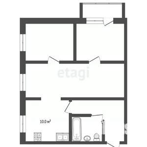 3-к квартира, на длительный срок, 61м2, 4/5 этаж