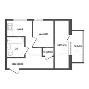 2-к квартира, на длительный срок, 45м2, 3/5 этаж