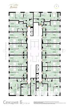 2-к квартира, вторичка, 51м2, 14/16 этаж