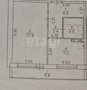 1-к квартира, вторичка, 35м2, 5/10 этаж