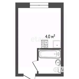 Студия квартира, вторичка, 19м2, 1/3 этаж