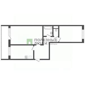 2-к квартира, вторичка, 60м2, 1/10 этаж