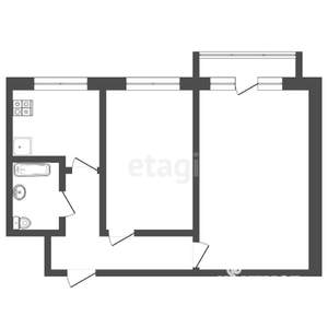2-к квартира, вторичка, 44м2, 2/5 этаж
