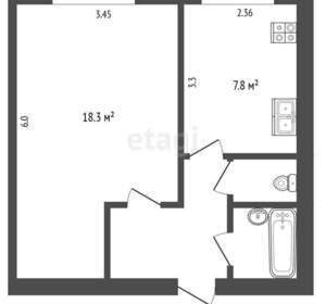 1-к квартира, вторичка, 34м2, 2/9 этаж