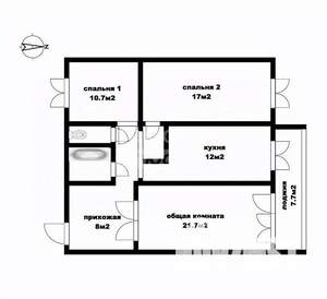 3-к квартира, вторичка, 81м2, 7/10 этаж