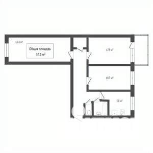 3-к квартира, вторичка, 56м2, 5/5 этаж