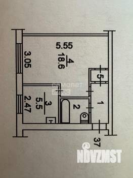 1-к квартира, вторичка, 31м2, 3/5 этаж
