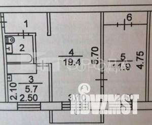 2-к квартира, вторичка, 45м2, 3/5 этаж