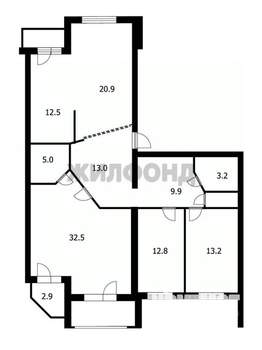 4-к квартира, вторичка, 125м2, 3/9 этаж