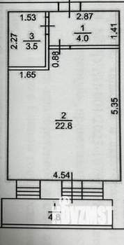 Студия квартира, вторичка, 30м2, 6/16 этаж