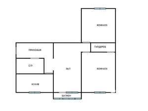 3-к квартира, вторичка, 59м2, 1/5 этаж