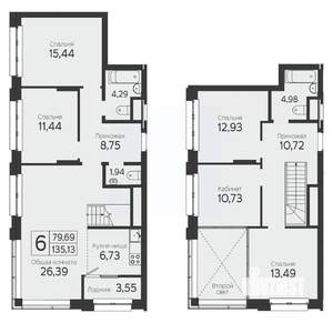 6-к квартира, вторичка, 133м2, 18/23 этаж
