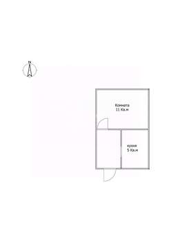 1-к квартира, вторичка, 17м2, 4/5 этаж