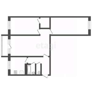 3-к квартира, вторичка, 59м2, 3/5 этаж