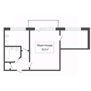 2-к квартира, вторичка, 37м2, 3/5 этаж