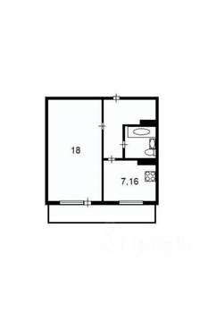 1-к квартира, вторичка, 35м2, 15/15 этаж