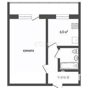 1-к квартира, вторичка, 35м2, 4/17 этаж