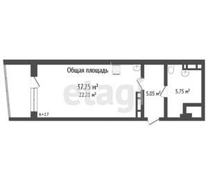 1-к квартира, вторичка, 24м2, 8/18 этаж