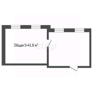 2-к квартира, вторичка, 42м2, 4/4 этаж