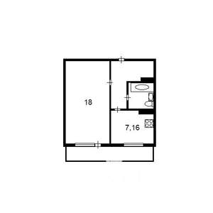 1-к квартира, вторичка, 35м2, 11/17 этаж