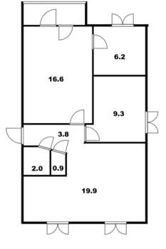 3-к квартира, вторичка, 59м2, 5/5 этаж