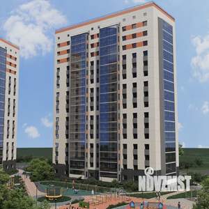 2-к квартира, строящийся дом, 45м2, 3/16 этаж