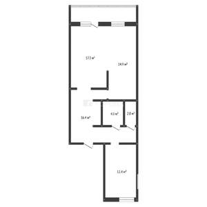 2-к квартира, вторичка, 67м2, 2/10 этаж