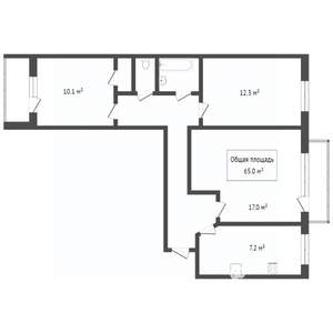 3-к квартира, вторичка, 81м2, 8/9 этаж