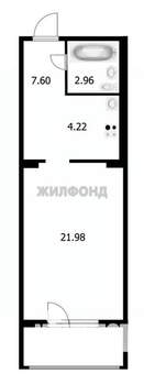 1-к квартира, вторичка, 37м2, 4/4 этаж