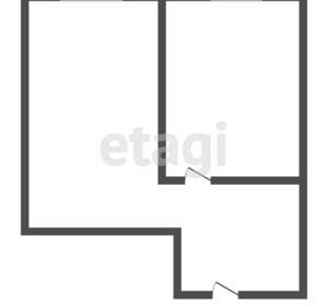 2-к квартира, вторичка, 27м2, 6/9 этаж