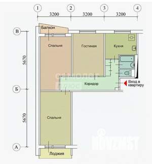 3-к квартира, вторичка, 60м2, 5/5 этаж