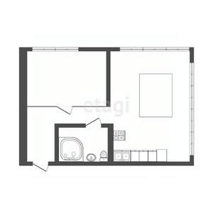 2-к квартира, вторичка, 47м2, 11/18 этаж