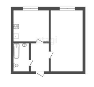 1-к квартира, вторичка, 20м2, 1/4 этаж