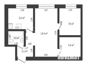 2-к квартира, вторичка, 48м2, 7/9 этаж