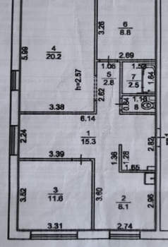 3-к квартира, вторичка, 70м2, 1/9 этаж