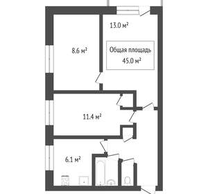 2-к квартира, вторичка, 43м2, 4/5 этаж