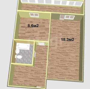 1-к квартира, вторичка, 39м2, 2/10 этаж