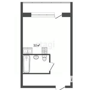 Студия квартира, вторичка, 20м2, 5/10 этаж