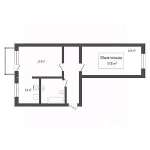 3-к квартира, вторичка, 60м2, 5/5 этаж