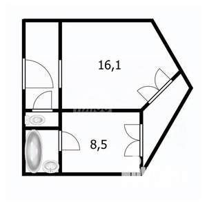 1-к квартира, вторичка, 33м2, 8/11 этаж