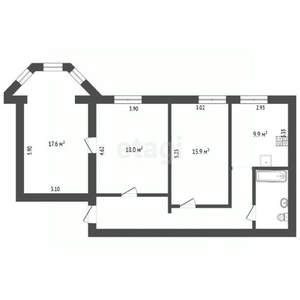 3-к квартира, вторичка, 80м2, 5/5 этаж