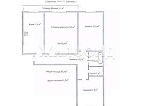 3-к квартира, вторичка, 66м2, 7/10 этаж