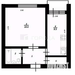 1-к квартира, вторичка, 36м2, 3/10 этаж