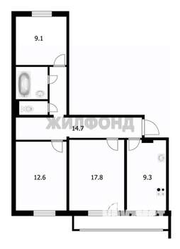3-к квартира, вторичка, 67м2, 2/10 этаж