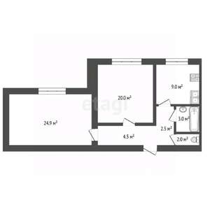 2-к квартира, вторичка, 67м2, 5/9 этаж